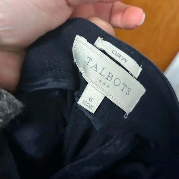 TALBOTS NAVY BLUE CURVY TROUSERS - Picture 3 of 4